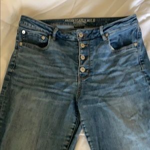 American Eagle button fly crop jeans